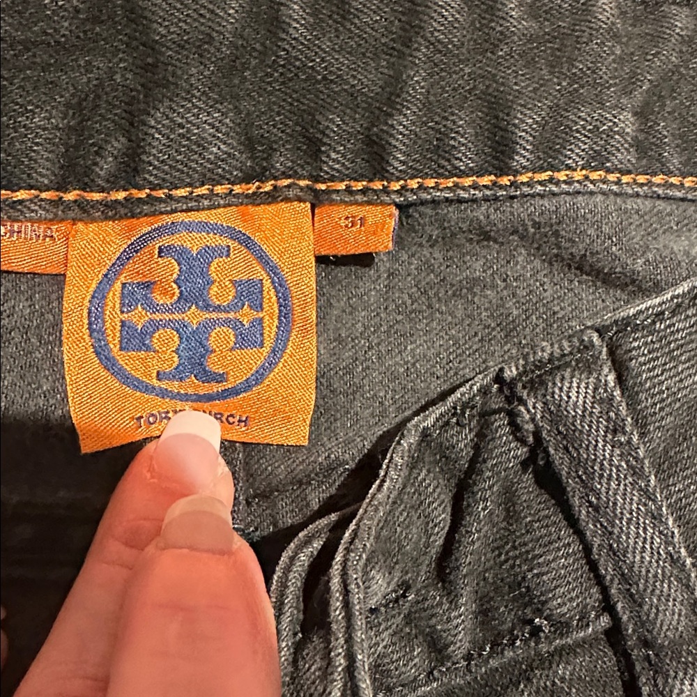 Tory Burch Black Straight Leg Jeans - Picture 8 of 10
